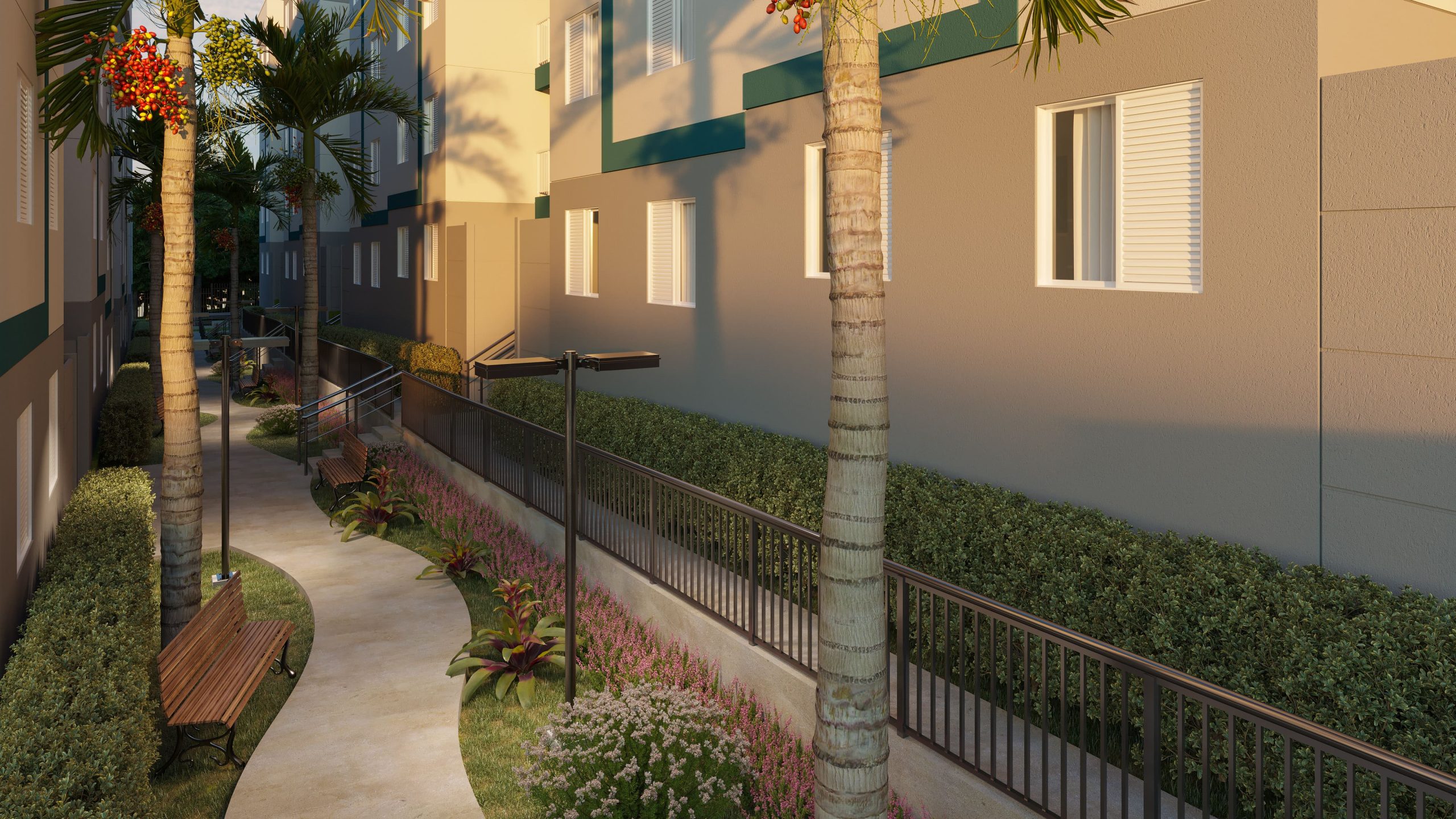 Perspectiva_Praça_Convívio_Lyon_Residence_HD